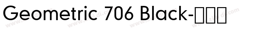 Geometric 706 Black字体转换